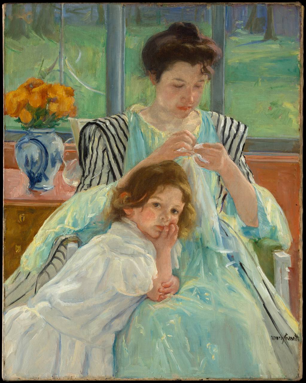 Mary Cassatt

«Young Mother Sewing»
1900