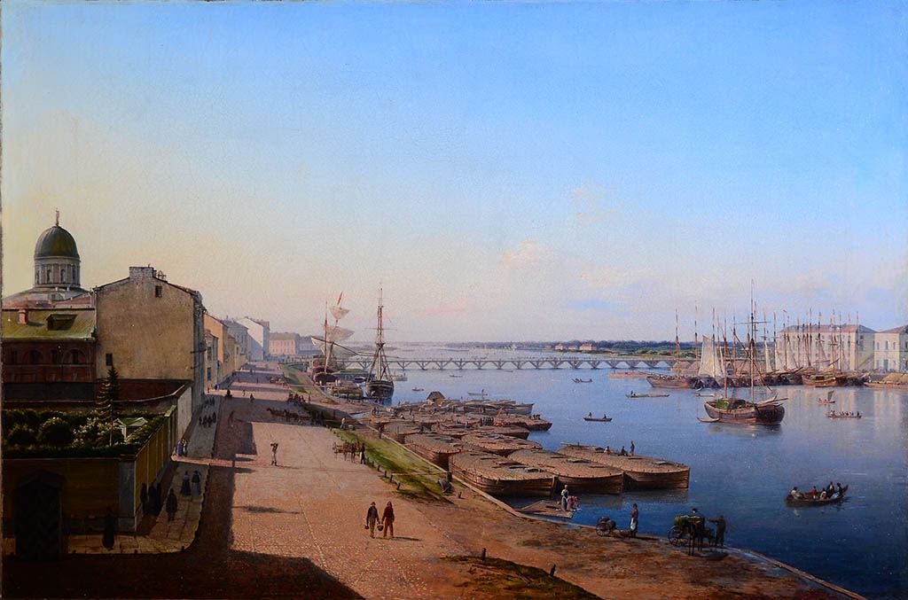 Антон Иванов-Голубой (1818-1863) 
«Вид Тучкова моста с окрестностями» не ранее...