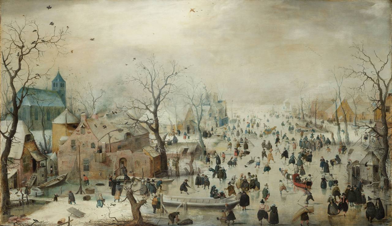 Hendrick Avercamp

«Winter Landscape with Skaters»
1608