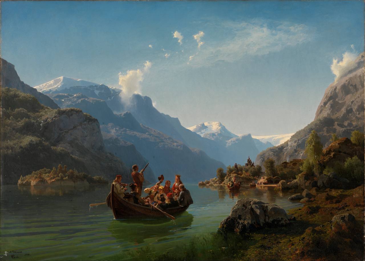 Adolph Tidemand 

«Bridal Journey in Hardanger»
1848