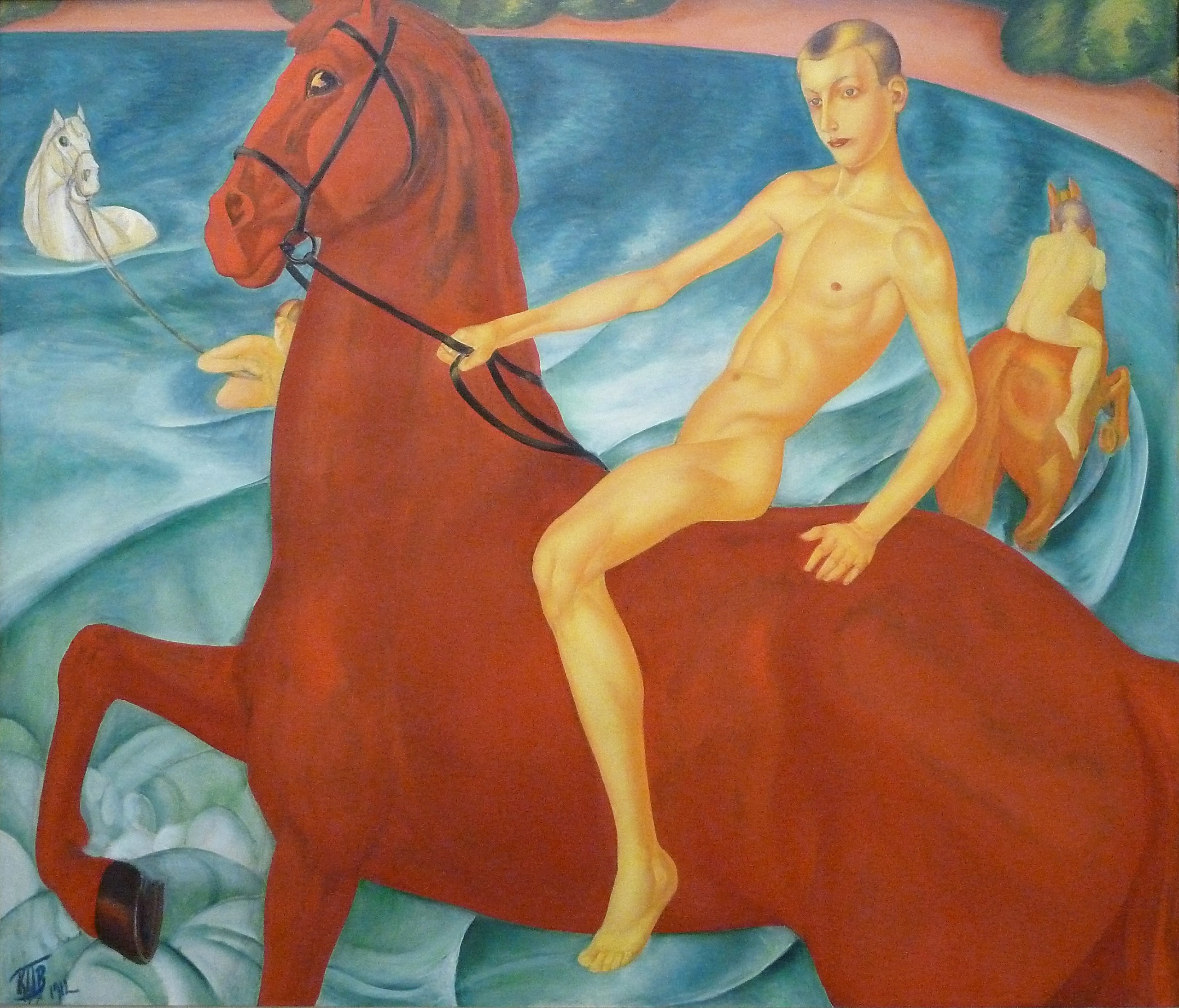 Кузьма Петров-Водкин (1878-1939) 
«Купание красного коня» 1912 
холст, масло.