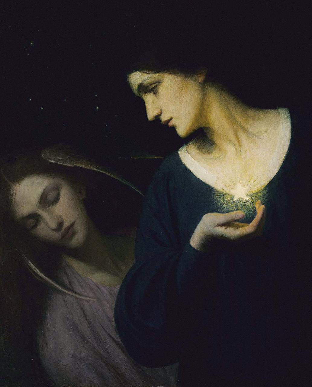 Mary Lizzie Macomber

«Night and Her Daughter Sleep»
1902