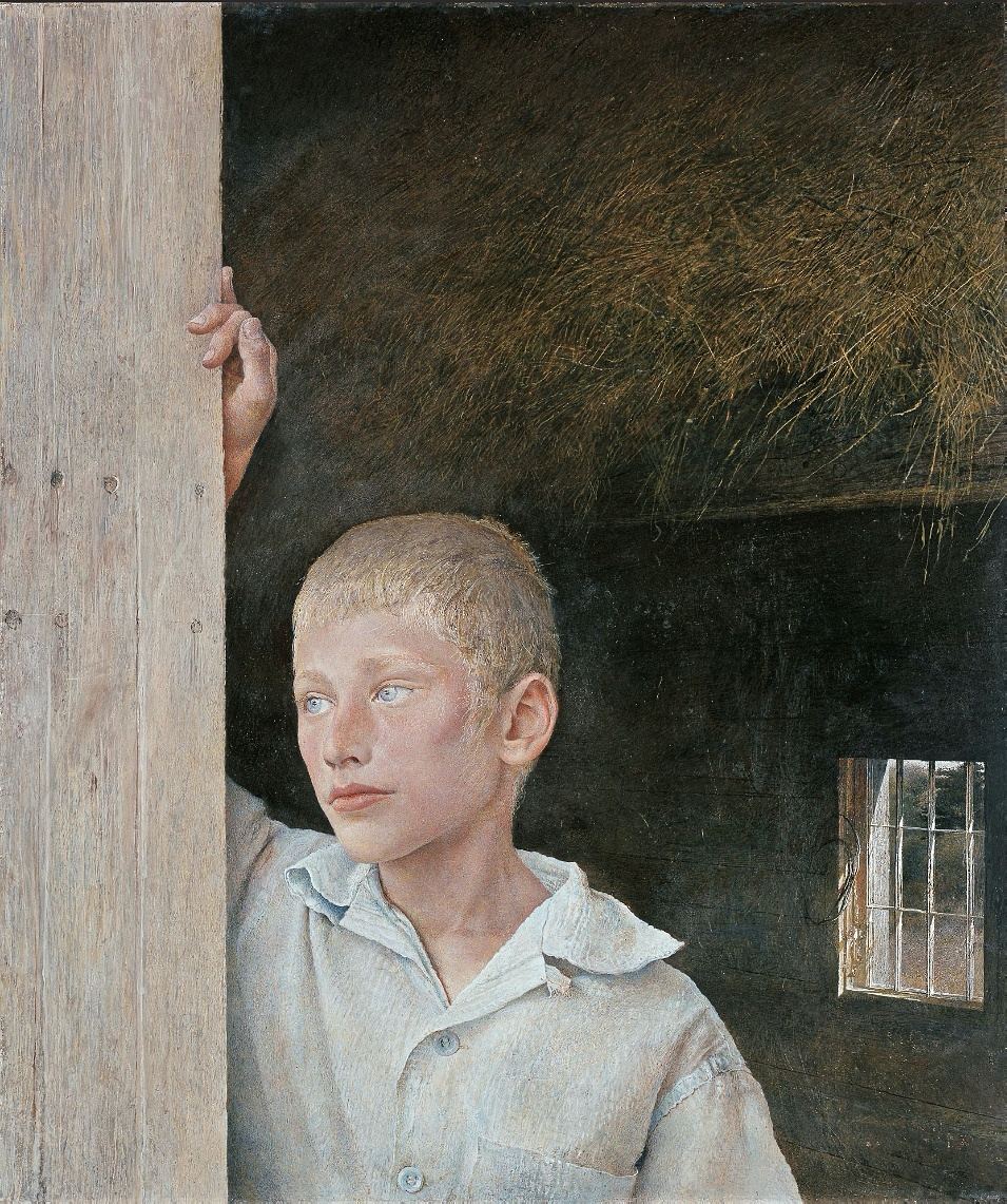 Эндрю Уайет (1917-2009) 
«Albert's Son» 1959 
доска, темпера. 74х62 см...